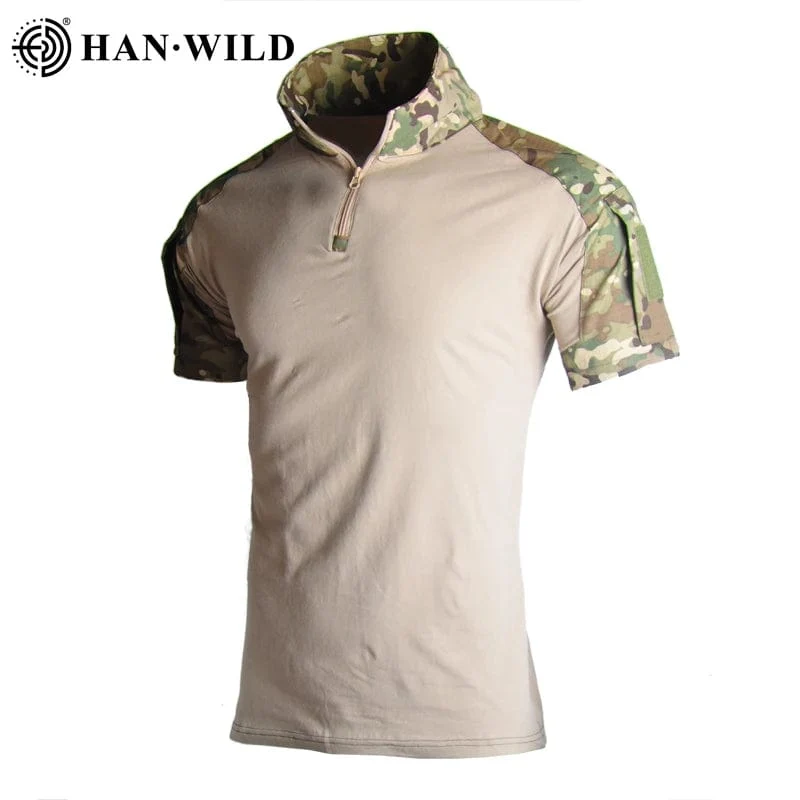 Militärische Camo-Shirts, T-Shirts für Herren, Outdoor, Airsoft, taktisches Combat-Shirt, Jagdkleidung, Tops, Trainingskleidung, Armee-T-Shirt, Wandern
