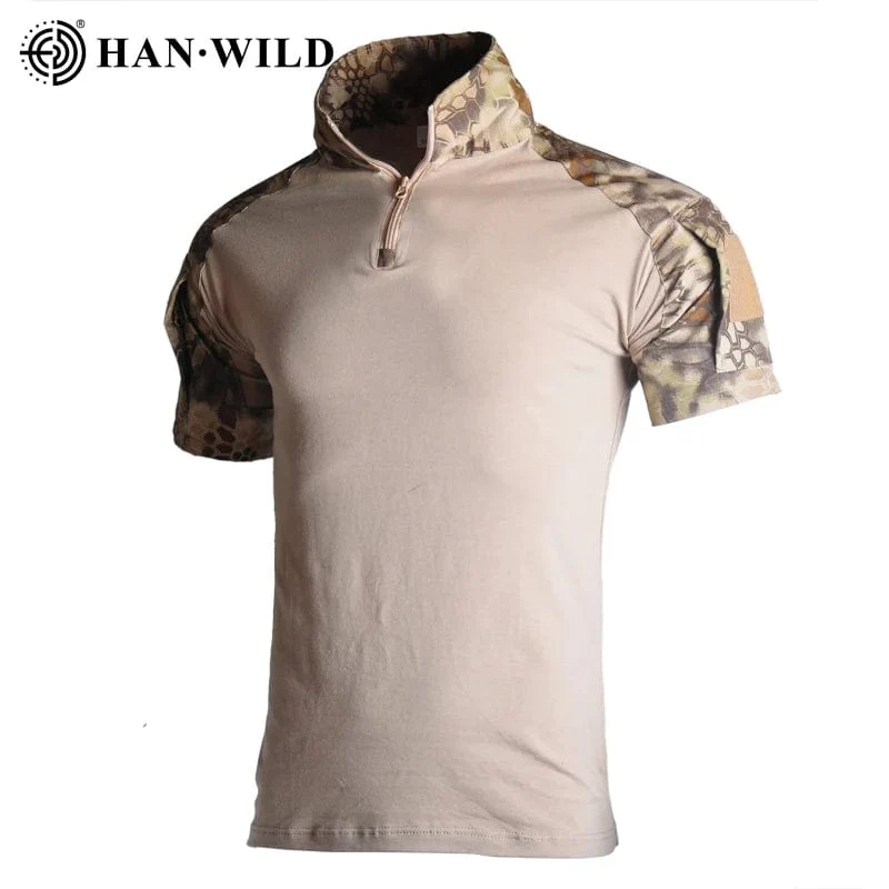 Militärische Camo-Shirts, T-Shirts für Herren, Outdoor, Airsoft, taktisches Combat-Shirt, Jagdkleidung, Tops, Trainingskleidung, Armee-T-Shirt, Wandern
