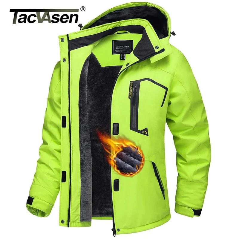 TACVASEN Winter Warme Jacken Damen Skijacke Stilvolle Camping Wandern Outdoor Abenteuer Snowboard Jacken Mäntel Windjacke