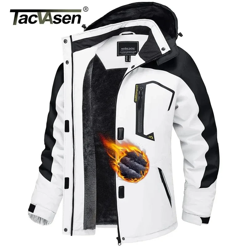 TACVASEN Winter Warme Jacken Damen Skijacke Stilvolle Camping Wandern Outdoor Abenteuer Snowboard Jacken Mäntel Windjacke