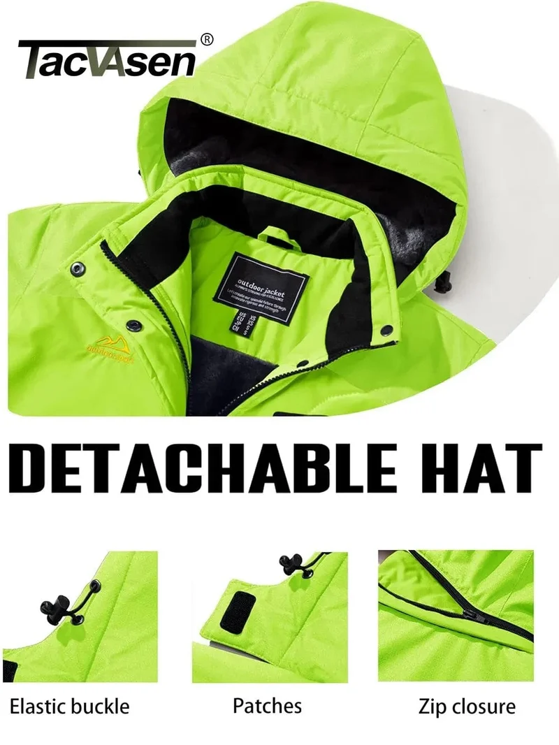 TACVASEN Winter Warme Jacken Damen Skijacke Stilvolle Camping Wandern Outdoor Abenteuer Snowboard Jacken Mäntel Windjacke
