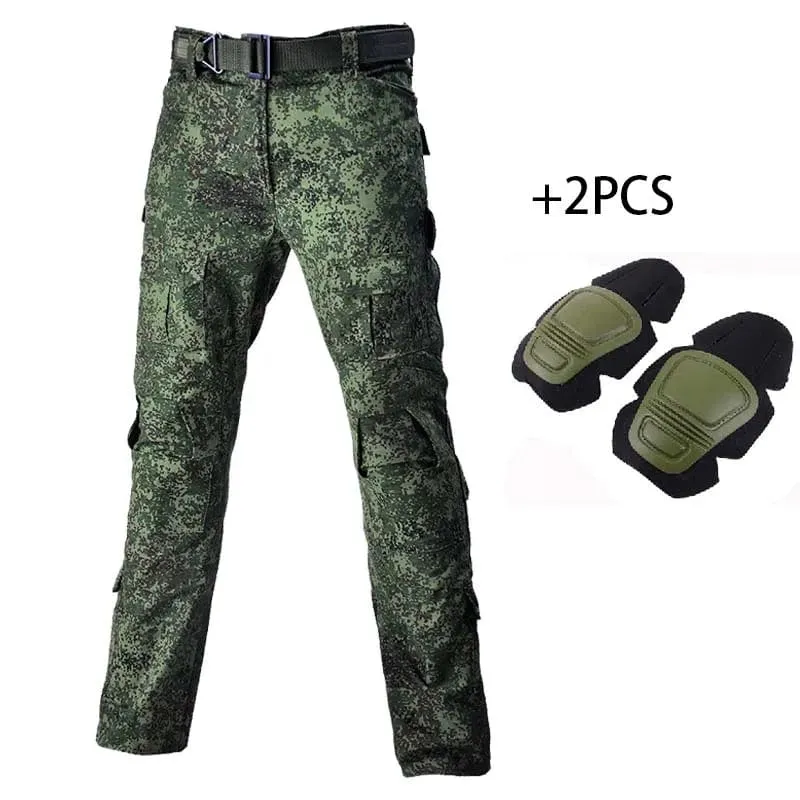 Multicam Camouflage Militärische Taktische Hosen Armee Tragen-beständig Wandern Hose Paintball Kampf Hose Mit Knie Pads Jagd Kleidung