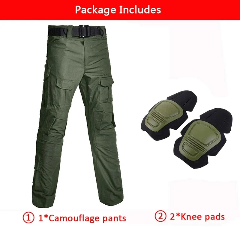 Multicam Camouflage Militärische Taktische Hosen Armee Tragen-beständig Wandern Hose Paintball Kampf Hose Mit Knie Pads Jagd Kleidung