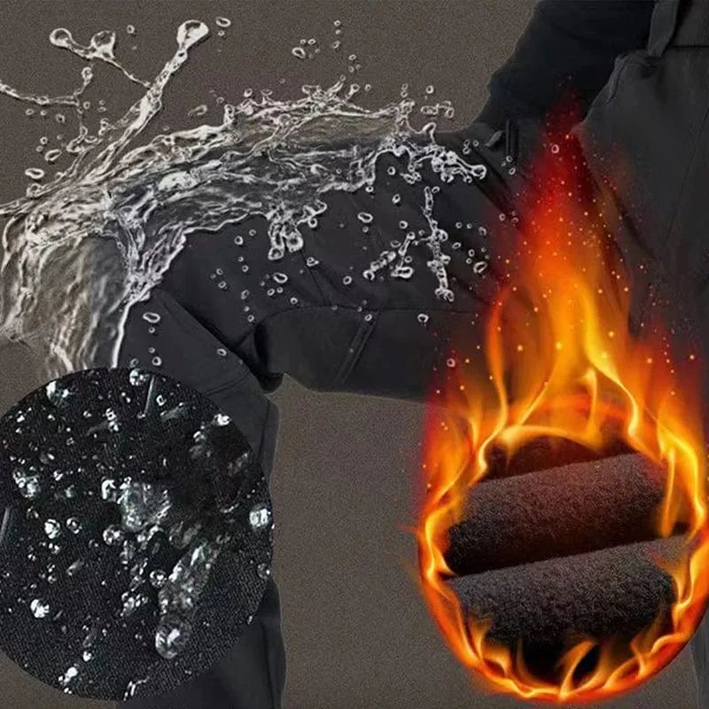 Männer Winter Wasserdicht Klettern SkiingTrekking Fleece Angeln Taktische Haifischhaut Militär Hosen Jacken Camping Wandern Hosen