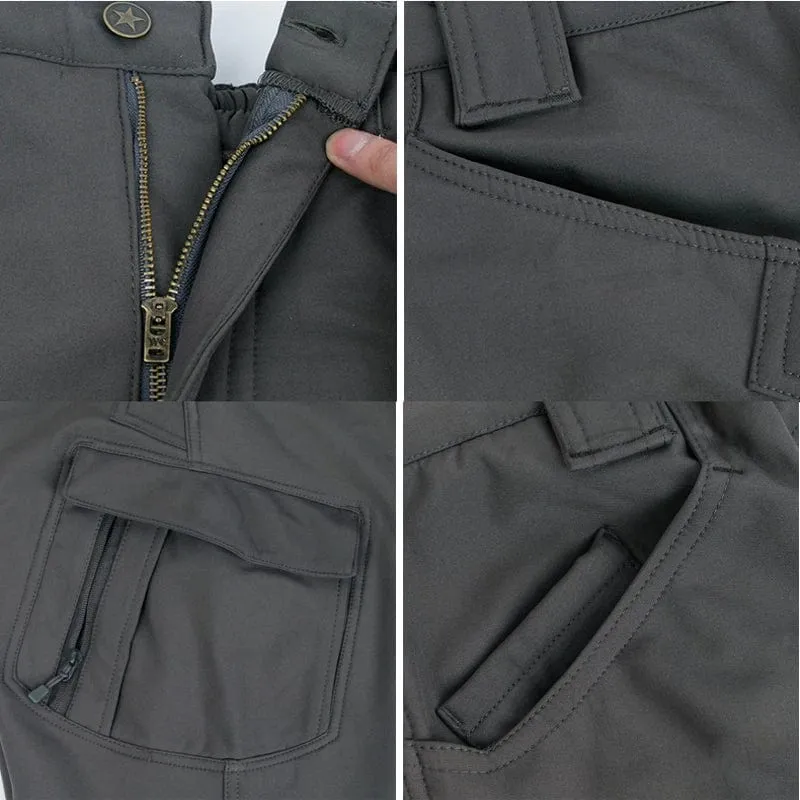Männer Winter Wasserdicht Klettern SkiingTrekking Fleece Angeln Taktische Haifischhaut Militär Hosen Jacken Camping Wandern Hosen