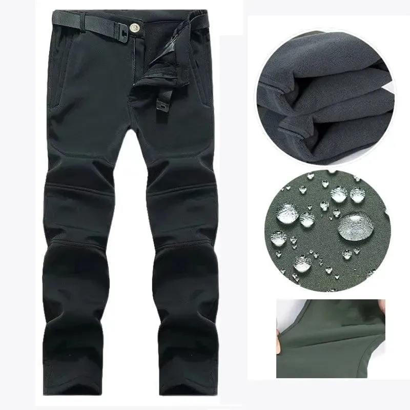 Männer Winter Wasserdicht Klettern SkiingTrekking Fleece Angeln Taktische Haifischhaut Militär Hosen Jacken Camping Wandern Hosen