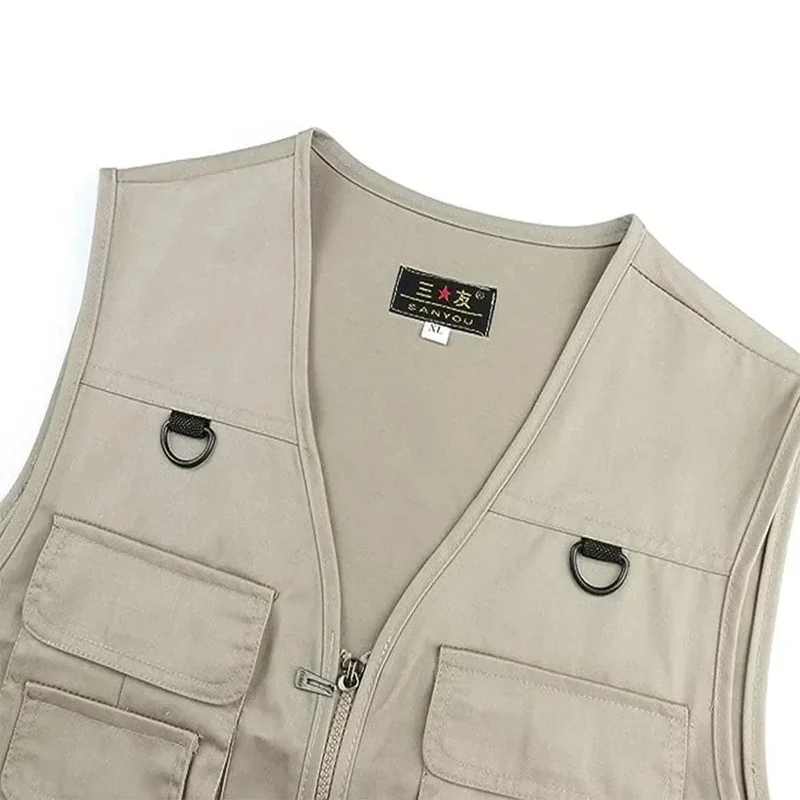 Sommer Männer Taktische Wandern Angeln Weste Multi-tasche Fotograf Weste Outdoor Freizeit Männlichen Dünne Cargo Jacke Westen S-6XL