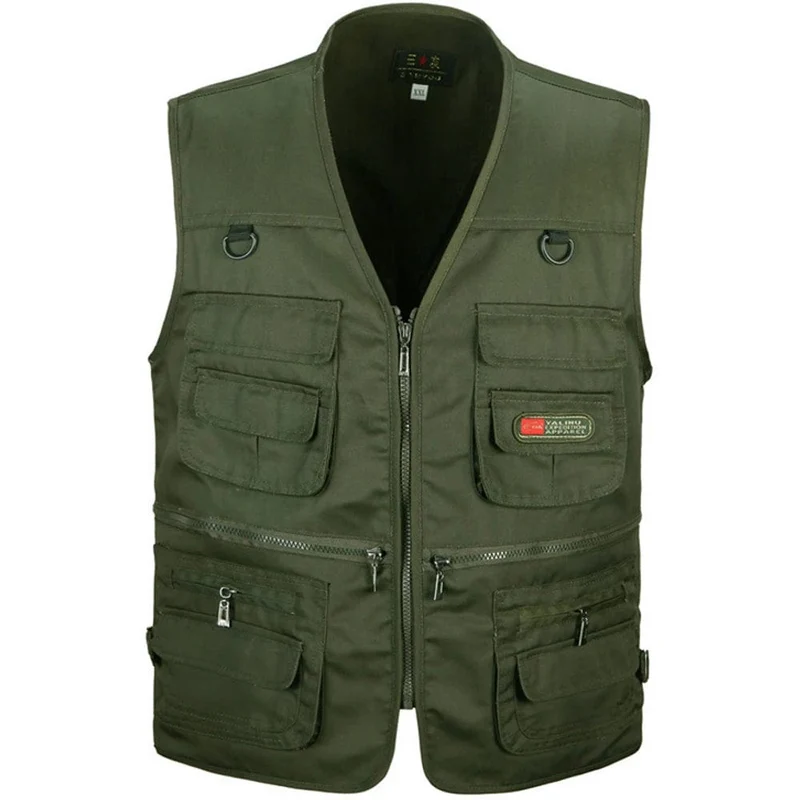 Sommer Männer Taktische Wandern Angeln Weste Multi-tasche Fotograf Weste Outdoor Freizeit Männlichen Dünne Cargo Jacke Westen S-6XL