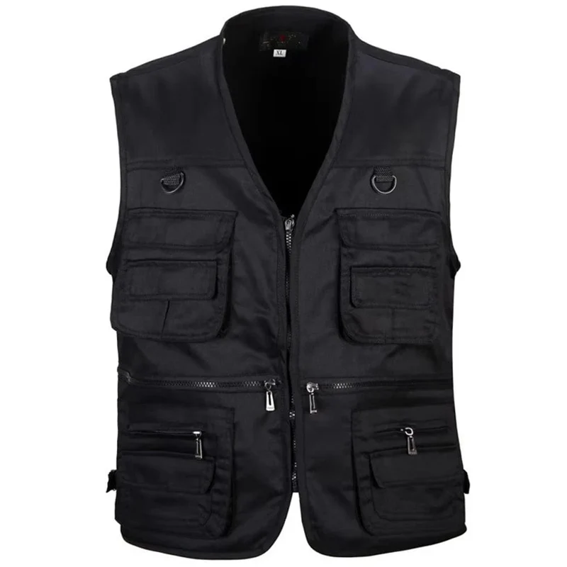 Sommer Männer Taktische Wandern Angeln Weste Multi-tasche Fotograf Weste Outdoor Freizeit Männlichen Dünne Cargo Jacke Westen S-6XL