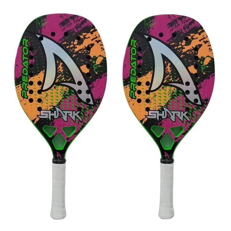 Strand-Tennisschläger, 3K Vollcarbon, Zwischenschicht aus EVA-Schaum mit rauer Oberfläche, Öffnung oder Loch in einem Utensil, Outdoor-Sportschläger