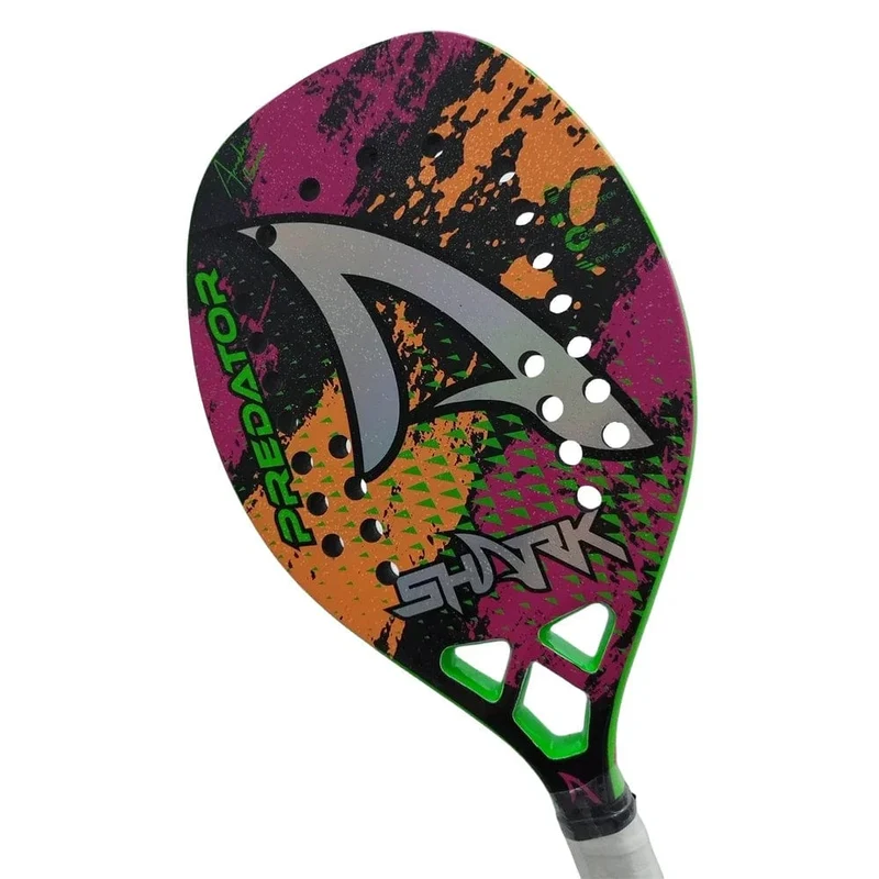Strand-Tennisschläger, 3K Vollcarbon, Zwischenschicht aus EVA-Schaum mit rauer Oberfläche, Öffnung oder Loch in einem Utensil, Outdoor-Sportschläger