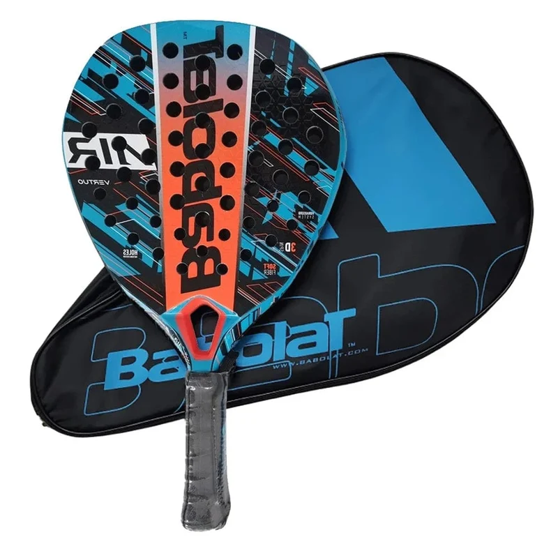 Strand-Tennisschläger, 3K Vollcarbon, Zwischenschicht aus EVA-Schaum mit rauer Oberfläche, Öffnung oder Loch in einem Utensil, Outdoor-Sportschläger