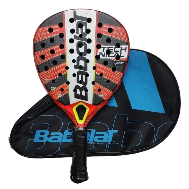 Strand-Tennisschläger, 3K Vollcarbon, Zwischenschicht aus EVA-Schaum mit rauer Oberfläche, Öffnung oder Loch in einem Utensil, Outdoor-Sportschläger