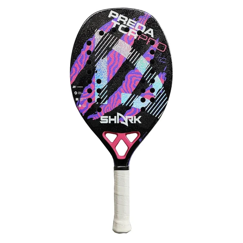 Strand-Tennisschläger, 3K Vollcarbon, Zwischenschicht aus EVA-Schaum mit rauer Oberfläche, Öffnung oder Loch in einem Utensil, Outdoor-Sportschläger