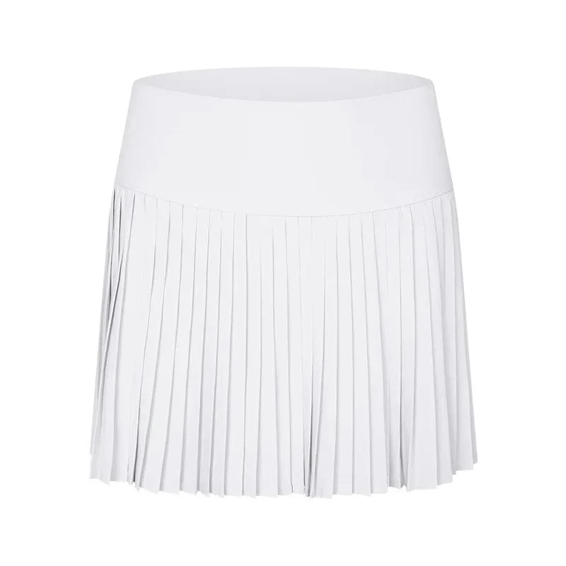 Damen Sport Tennis Röcke Hohe Taille Strumpfhosen Yoga Tennis Shorts Kleid Mit Taschen Plissee Tasche Rock Anti-Auspuff Schnell Trocknend