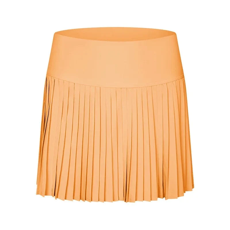 Damen Sport Tennis Röcke Hohe Taille Strumpfhosen Yoga Tennis Shorts Kleid Mit Taschen Plissee Tasche Rock Anti-Auspuff Schnell Trocknend