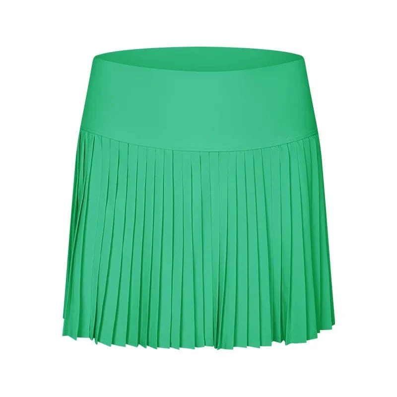 Damen Sport Tennis Röcke Hohe Taille Strumpfhosen Yoga Tennis Shorts Kleid Mit Taschen Plissee Tasche Rock Anti-Auspuff Schnell Trocknend