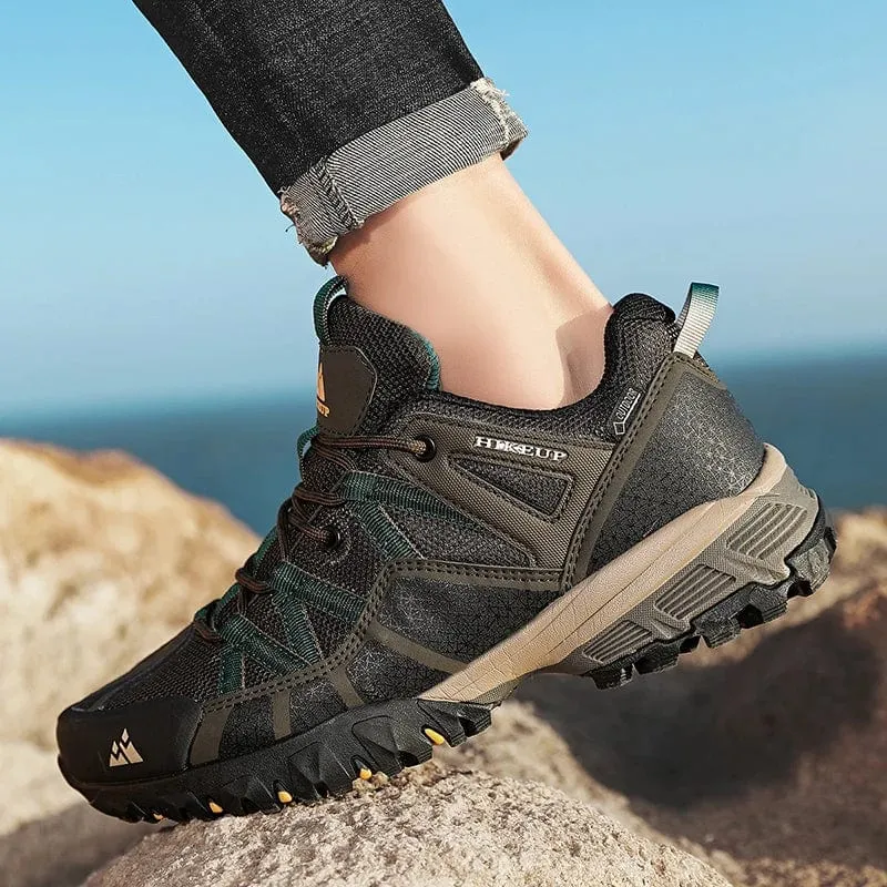 HIKEUP Atmungsaktive Dämpfung Rutschfeste Sneakers Herren Wanderschuhe Laufen Trekking Sneakers Outdoor Bergsportschuhe für Herren