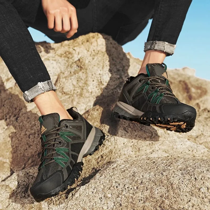 HIKEUP Atmungsaktive Dämpfung Rutschfeste Sneakers Herren Wanderschuhe Laufen Trekking Sneakers Outdoor Bergsportschuhe für Herren