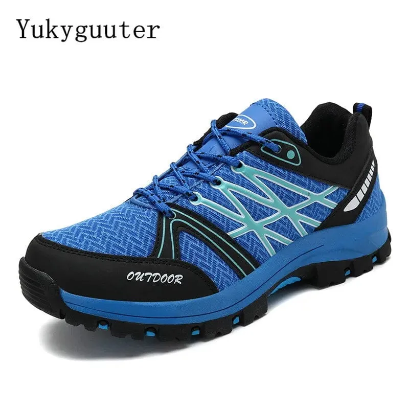 Männer Wanderschuhe Outdoor Trekking Sport Klettern Stiefel Sommer Atmungsaktives Mesh Nicht-slip Walking Trainer Camping Bequem