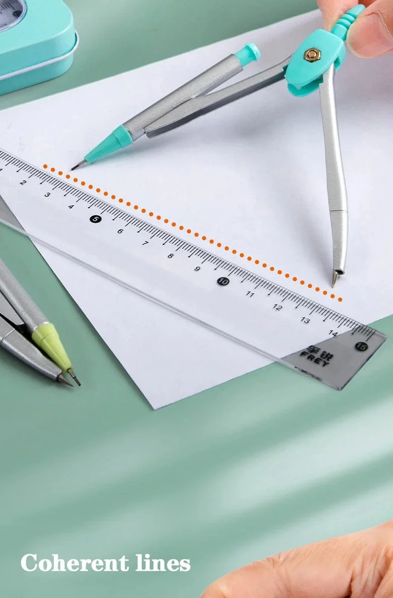 7 Teile/los Lineal Set Kawaii Geometrische Zeichnung Radiergummi Kit Zurück Zu Schule Mathematik Kompass Set Büro Schule Liefert 2022 Schreibwaren