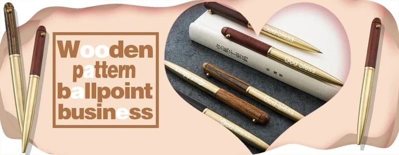 Exquisite Geschenkbox Kugelschreiber Set Business Individuelles Logo Bürozubehör Schüler Lehrer Geschenk Schreibstifte Schnitzen Name