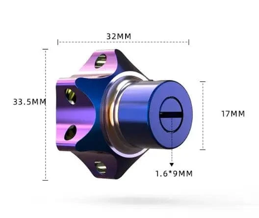 1PC Universal CNC Auto Motorrad Schlüssel Kopf Aluminium Legierung Titan Brennen Hex Schlüssel Bit Spitze Auto Dekoration Zubehör