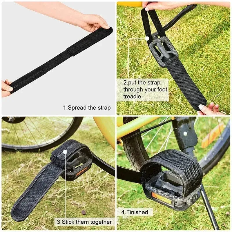 1 paar Fahrrad Pedal Riemen Nylon Kappe Clip Fuß Strap Gürtel Klebstoff Fahrrad Pedale Fixed Gear Rennrad Teile MTB Zubehör