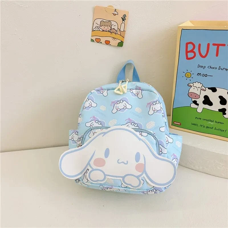 Sanrio Kinder Schulrucksack Hello Kitty Kuromi Cinnamoroll bedrucktes Oxford-Gewebe Kindergarten Mädchen Rucksack Schulbedarf