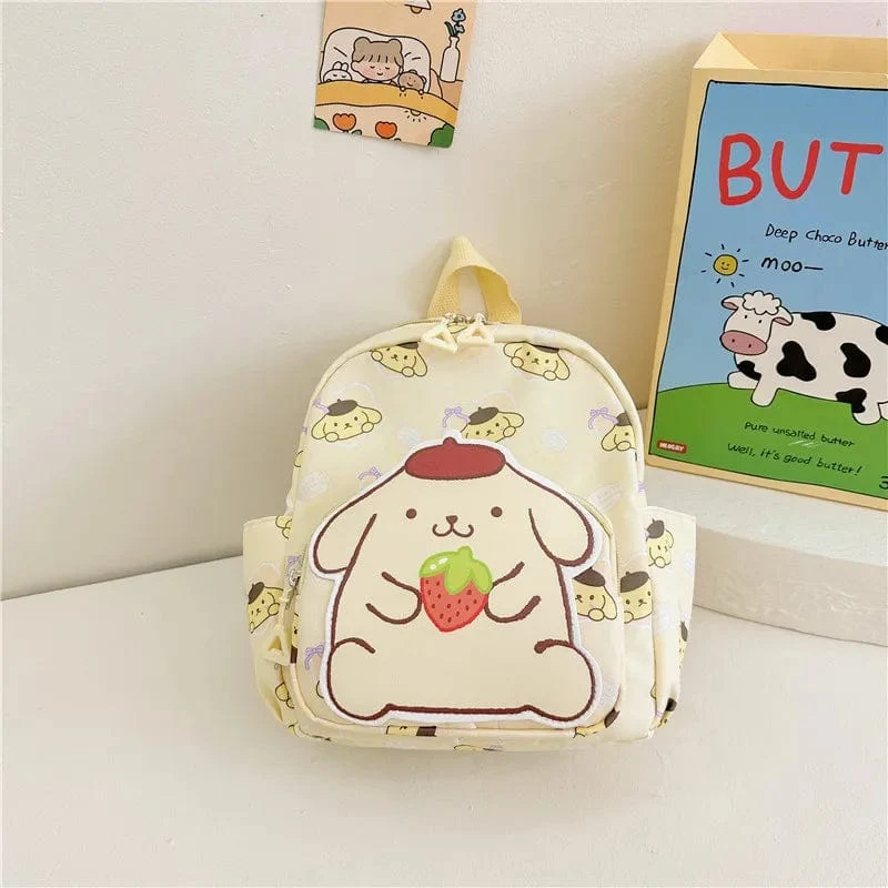 Sanrio Kinder Schulrucksack Hello Kitty Kuromi Cinnamoroll bedrucktes Oxford-Gewebe Kindergarten Mädchen Rucksack Schulbedarf