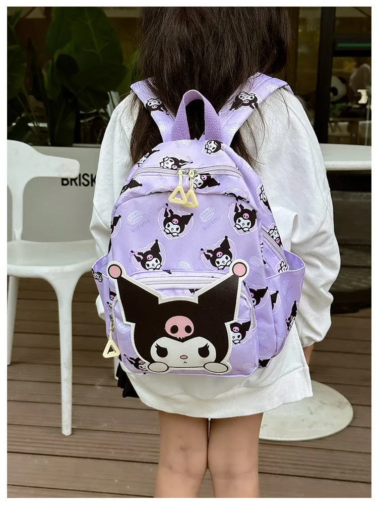 Sanrio Kinder Schulrucksack Hello Kitty Kuromi Cinnamoroll bedrucktes Oxford-Gewebe Kindergarten Mädchen Rucksack Schulbedarf