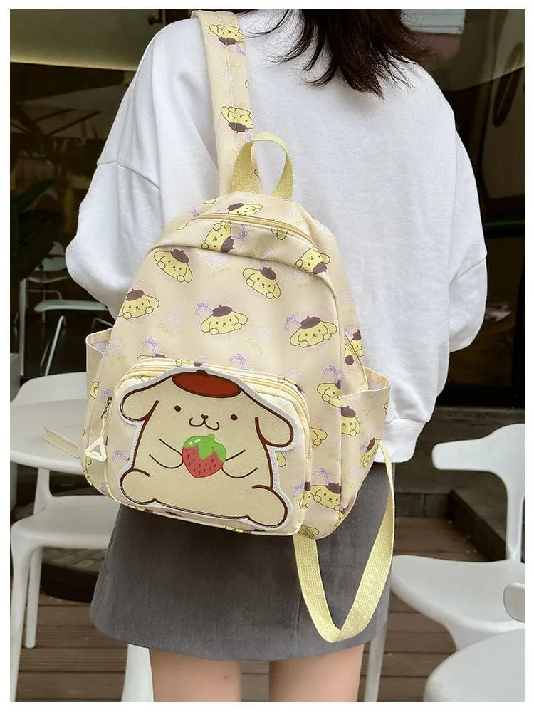 Sanrio Kinder Schulrucksack Hello Kitty Kuromi Cinnamoroll bedrucktes Oxford-Gewebe Kindergarten Mädchen Rucksack Schulbedarf