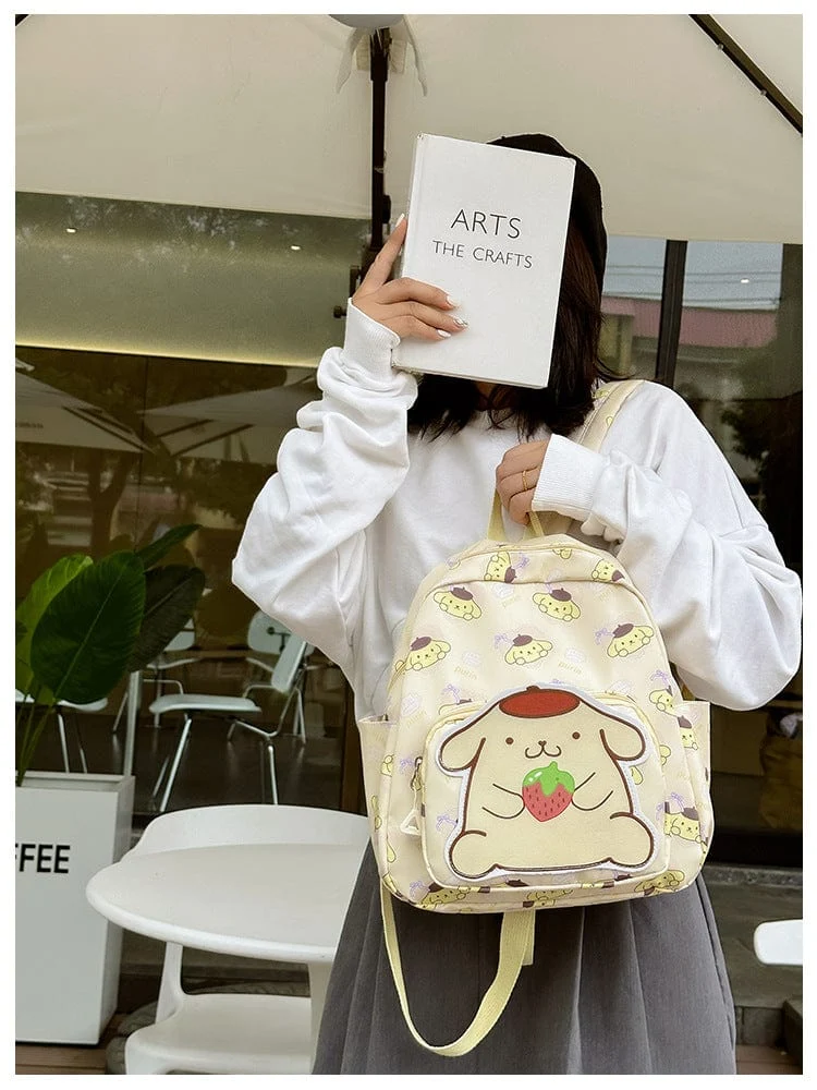 Sanrio Kinder Schulrucksack Hello Kitty Kuromi Cinnamoroll bedrucktes Oxford-Gewebe Kindergarten Mädchen Rucksack Schulbedarf
