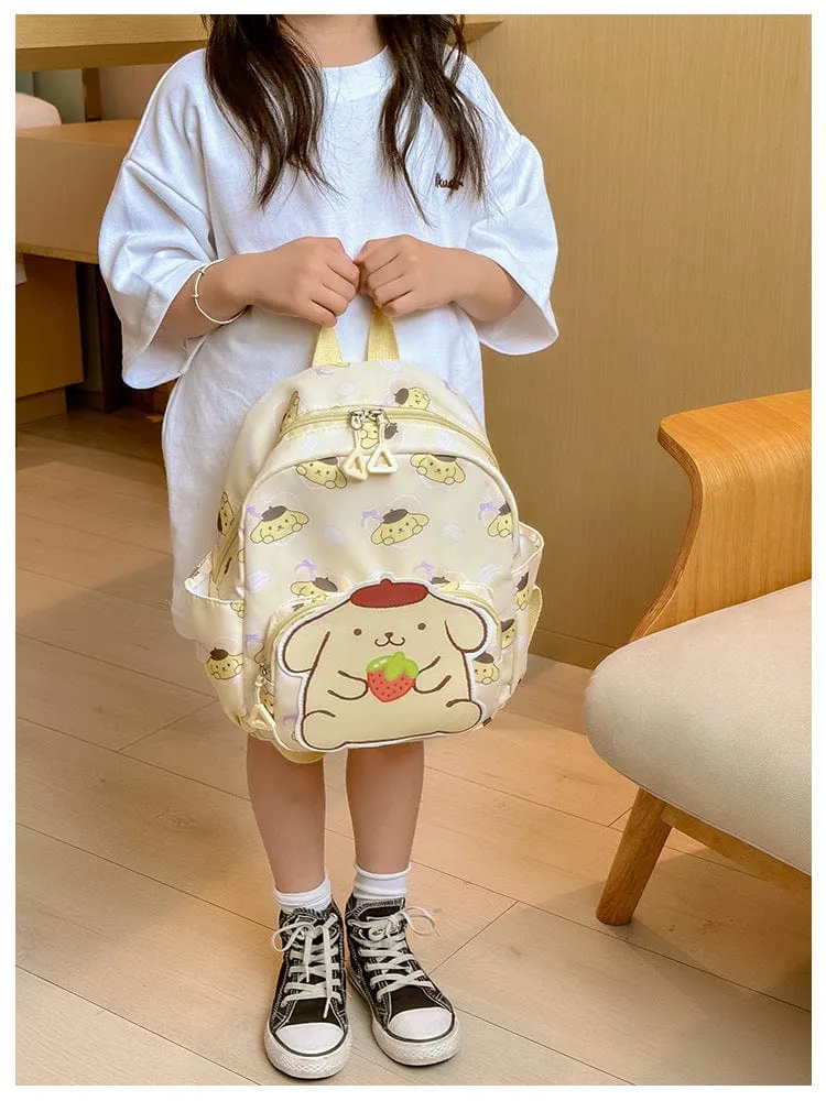 Sanrio Kinder Schulrucksack Hello Kitty Kuromi Cinnamoroll bedrucktes Oxford-Gewebe Kindergarten Mädchen Rucksack Schulbedarf