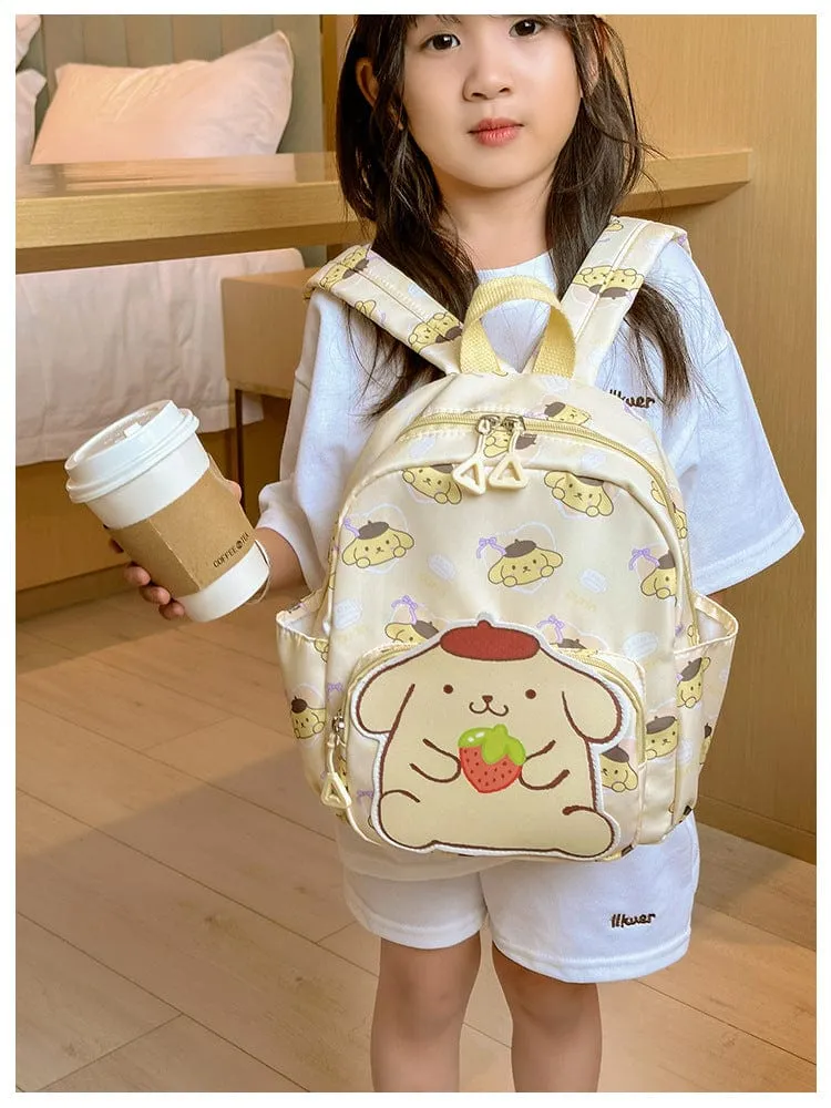 Sanrio Kinder Schulrucksack Hello Kitty Kuromi Cinnamoroll bedrucktes Oxford-Gewebe Kindergarten Mädchen Rucksack Schulbedarf