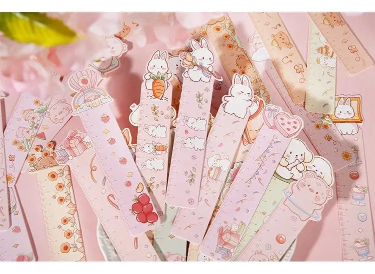 Mr. Paper 30 Teile/schachtel Niedliche Lesezeichen aus Papier mit Tiermotiv für Bücher, Lineal im Cartoon-Stil, Geschenkkarte, Lehrerbedarf, Schreibwaren