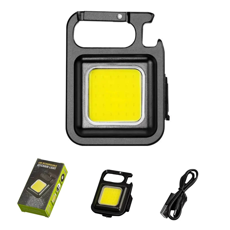 Starkes Licht, tragbar, Mini-Schlüsselanhänger, kleine Taschenlampe, Aufladen, Camping, Arbeit, multifunktionale Auto-Reparatur-LED