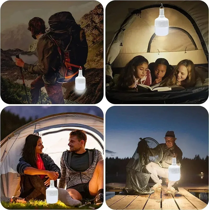 60 W Notfall Licht Outdoor Camping Liefert Edc Outdoor USB Aufladbare LED Glühbirne Laterne Wandern Sport Unterhaltung