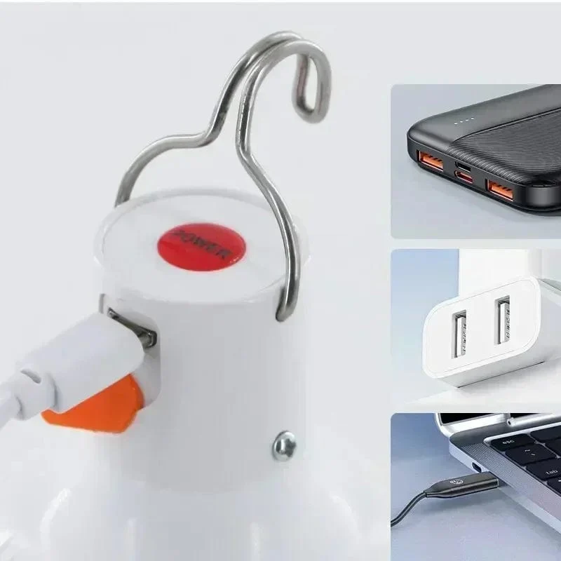 60 W Notfall Licht Outdoor Camping Liefert Edc Outdoor USB Aufladbare LED Glühbirne Laterne Wandern Sport Unterhaltung