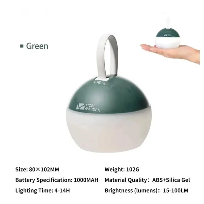 MOBI GARDEN Camping Ran Camp Beleuchtung LED Laterne wiederaufladbar tragbar
