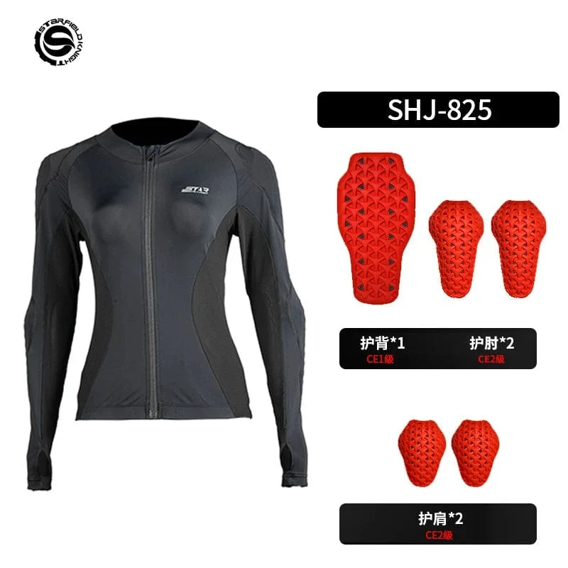 SFK Sommer Atmungsaktive Motorradjacke Frauen Enge Moto Körperschutzkleidung Weibliche Bikerjacke CE Motorrad Schutzausrüstung