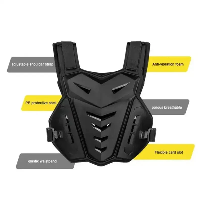 SULAITE Motocross-Körperpanzerung Motorradjacke Motocross Moto Weste Rücken Brustschutz Offroad Dirtbike Schutzausrüstung