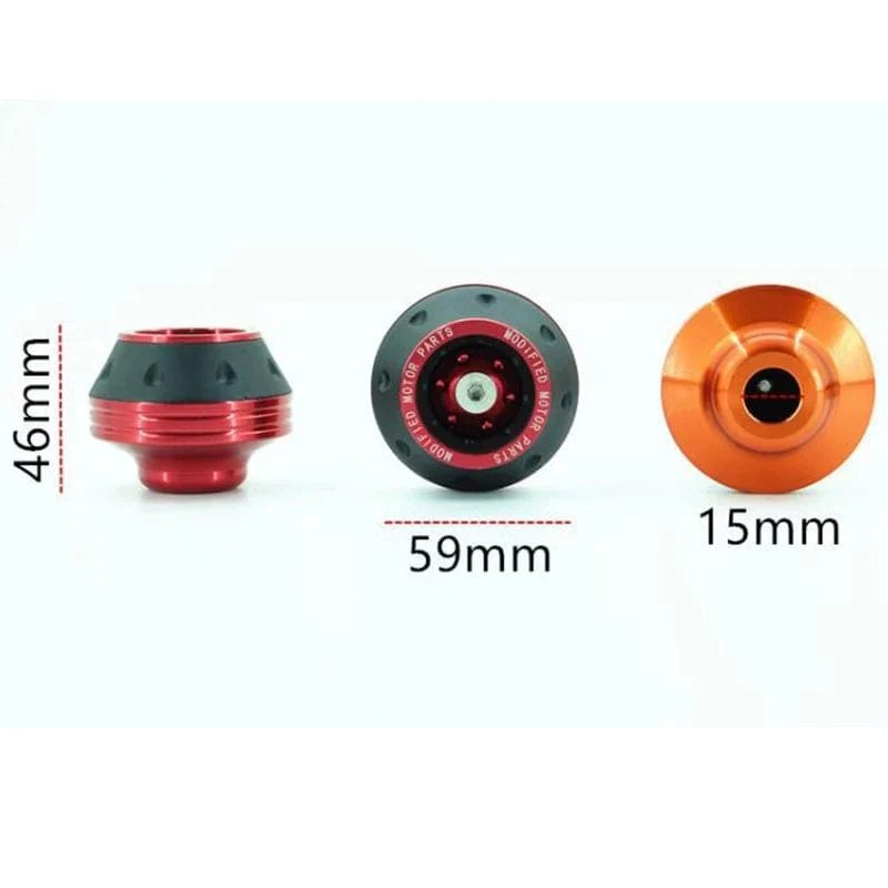 2 Stücke Universal Motorrad Crash Protector Aluminium Gabelschutz Motorrad Motorrad Radschutz Crash Cap Slider