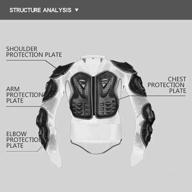 Sommer-Motorradjacken für Herren, Ganzkörperpanzerung, Schutzjacken für Motocross, Enduro, Racing Moto, Schutzausrüstung, Kleidung