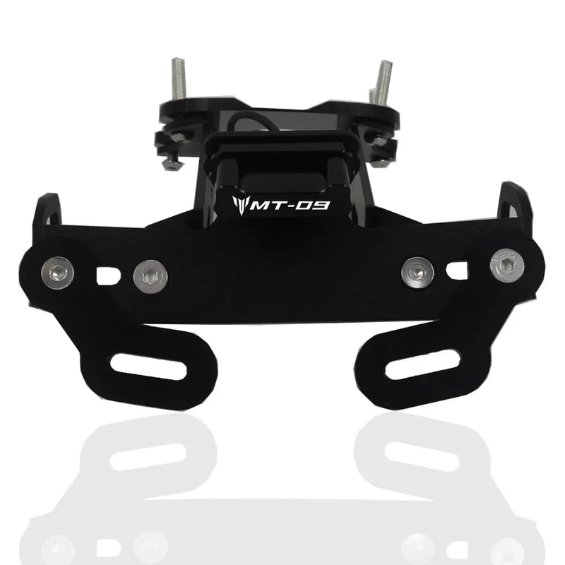 Für Yamaha MT-09 MT09 MT 09 SP 2021 2022 Heckfender-Registrierungshalterung Kennzeichenhalter Rahmen Heck ordentlich mit LED-Licht