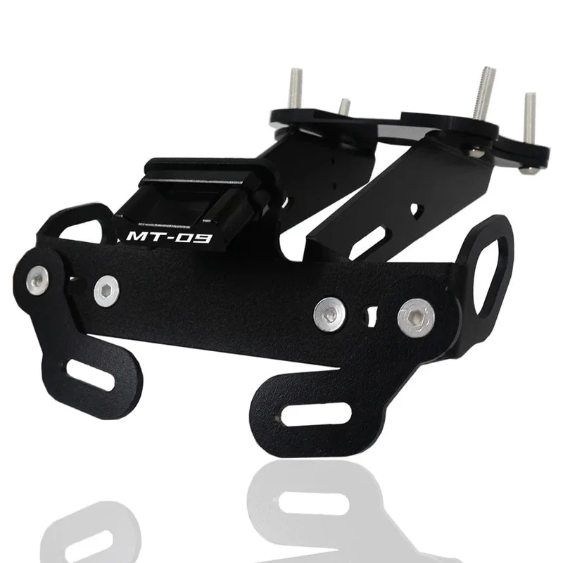 Für Yamaha MT-09 MT09 MT 09 SP 2021 2022 Heckfender-Registrierungshalterung Kennzeichenhalter Rahmen Heck ordentlich mit LED-Licht