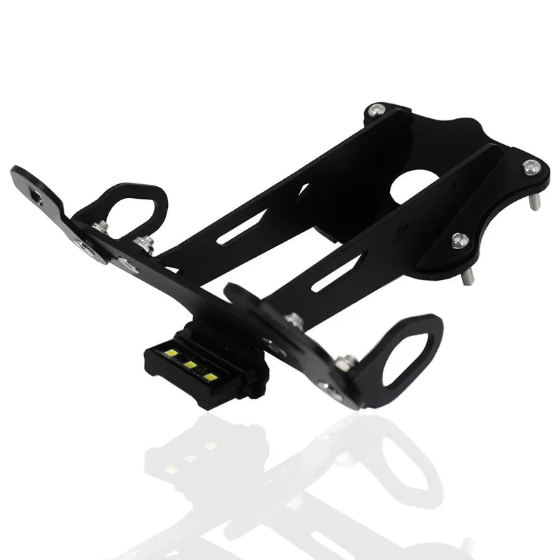 Für Yamaha MT-09 MT09 MT 09 SP 2021 2022 Heckfender-Registrierungshalterung Kennzeichenhalter Rahmen Heck ordentlich mit LED-Licht