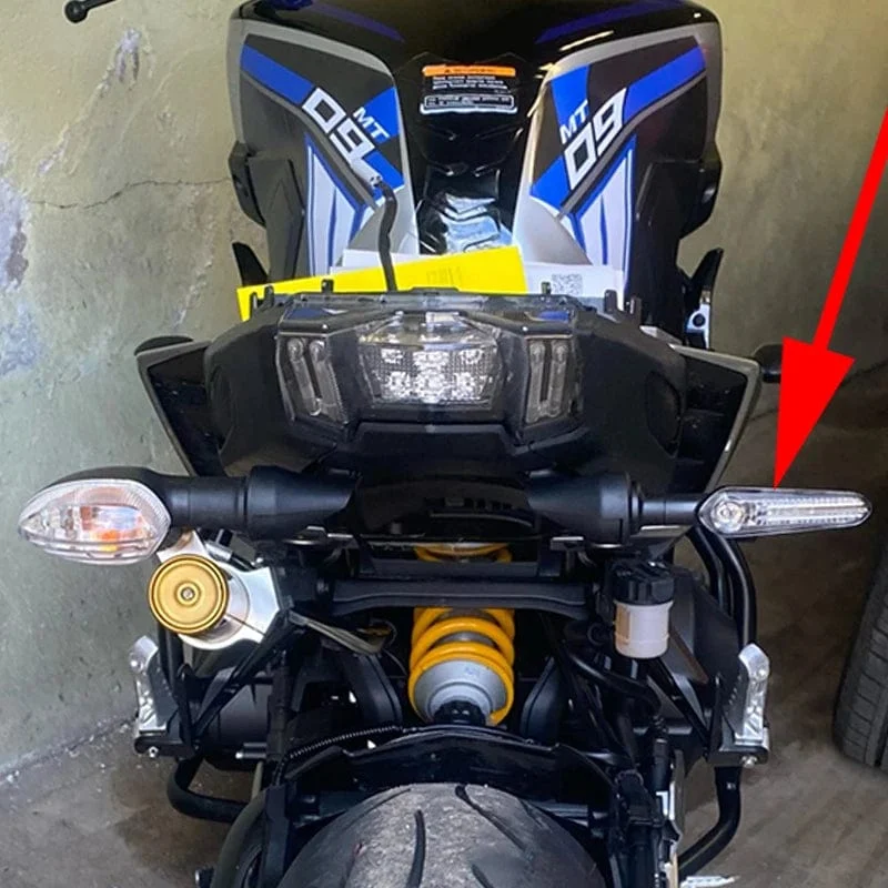 Für Yamaha MT-09 MT09 MT 09 SP 2021 2022 Heckfender-Registrierungshalterung Kennzeichenhalter Rahmen Heck ordentlich mit LED-Licht