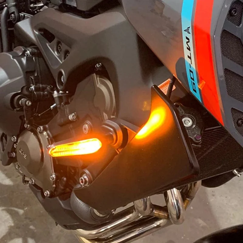 Für Yamaha MT-09 MT09 MT 09 SP 2021 2022 Heckfender-Registrierungshalterung Kennzeichenhalter Rahmen Heck ordentlich mit LED-Licht