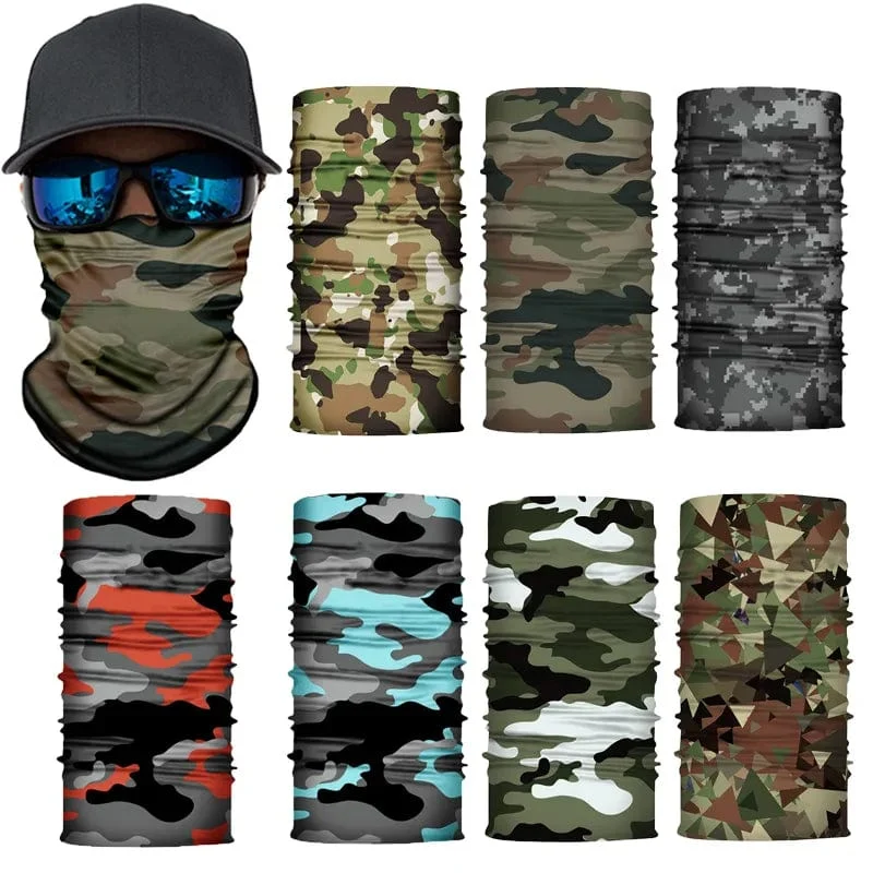 Camouflage Radfahren Gesichtsmaske Taktischer Militärschal Halstuch Männer Nahtlose Bandana Frauen Stirnband Sturmhaube Tube Gesichtsschutz